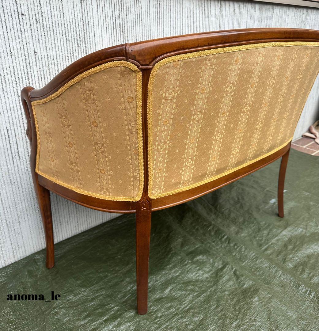 【ソファ】2人掛けソファ　ラウンジチェア　ファブリック　ヨーロピアンクラシカル◎