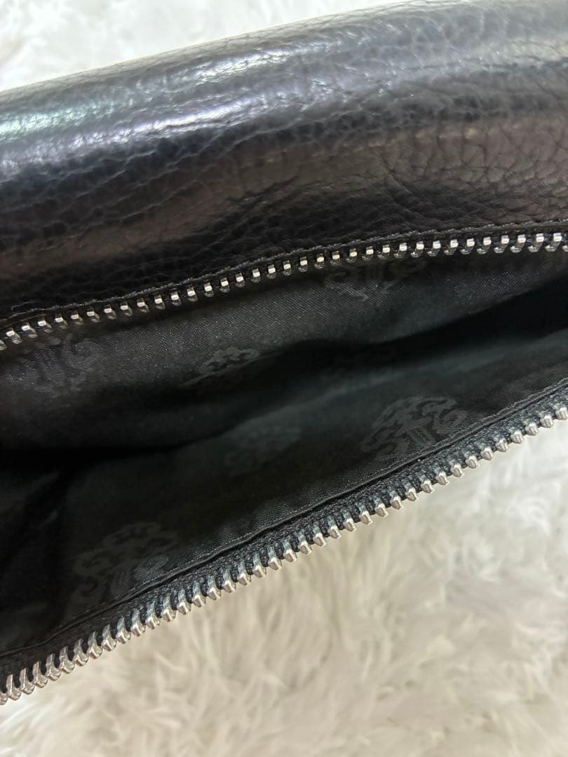 【専用】CHROME HEARTSクロムハーツ ウェーブウォレットブラックレザー