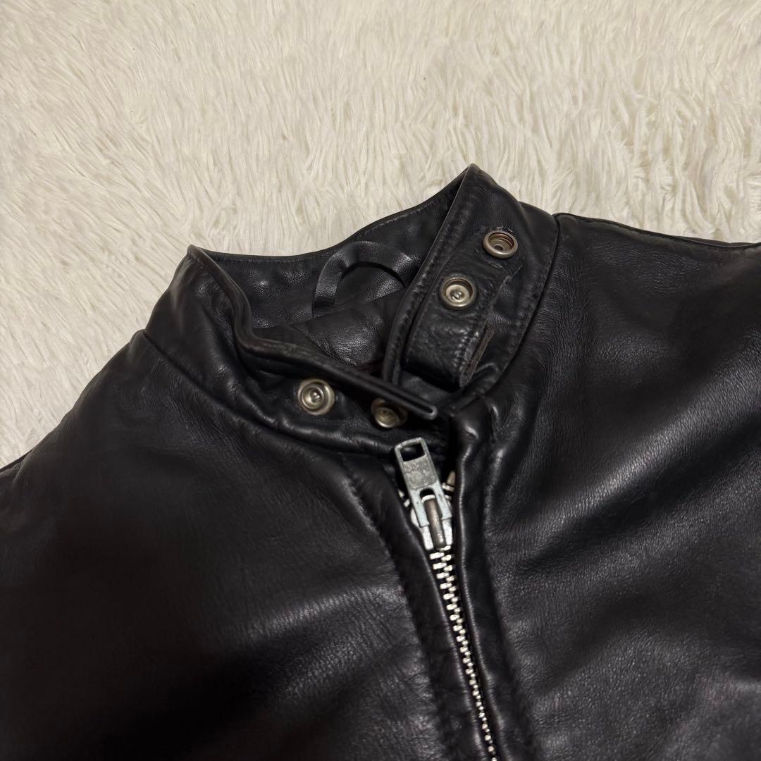 希少美品XLサイズ相当　ショット　141 シングルライダースジャケット　ライナー