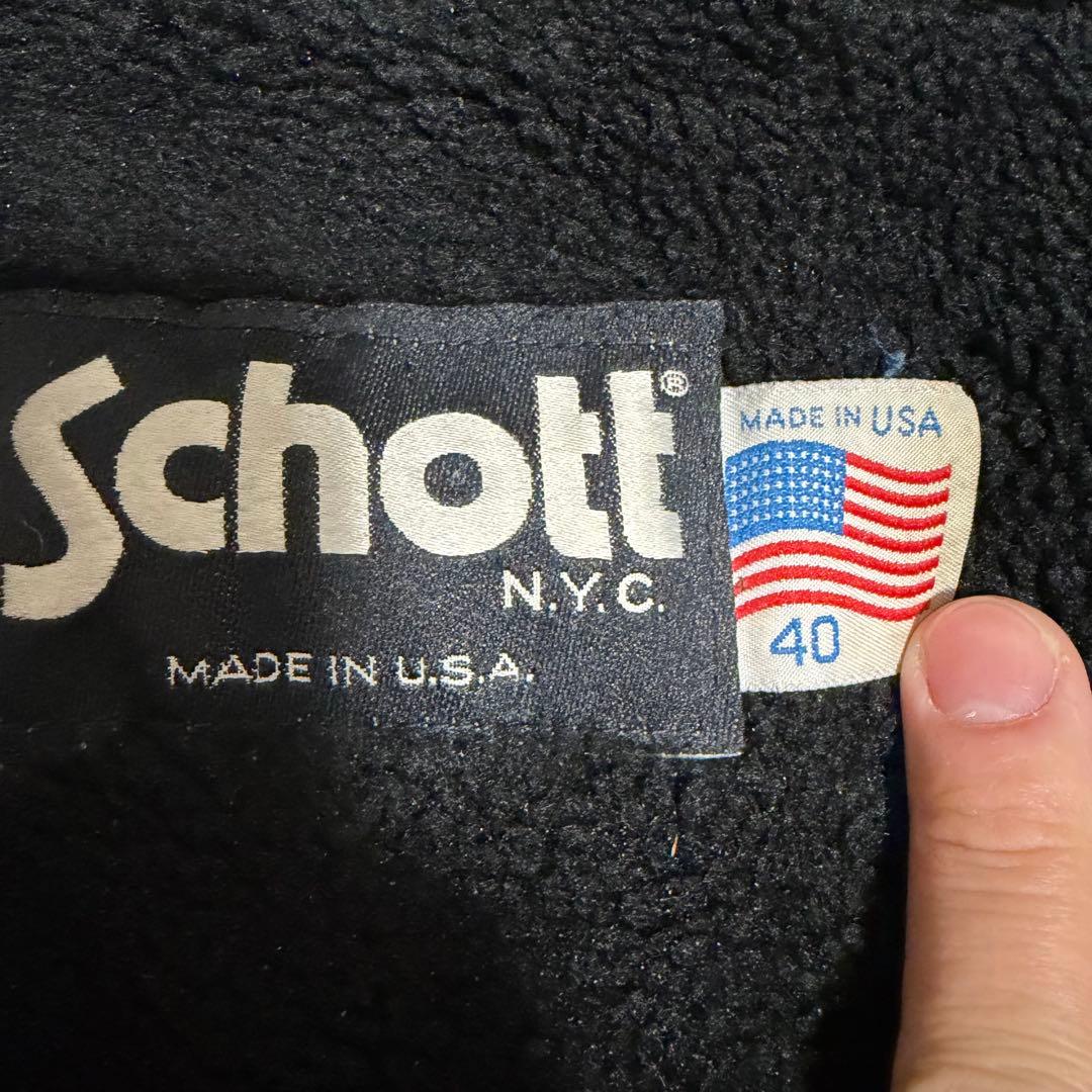 希少美品XLサイズ相当　ショット　141 シングルライダースジャケット　ライナー