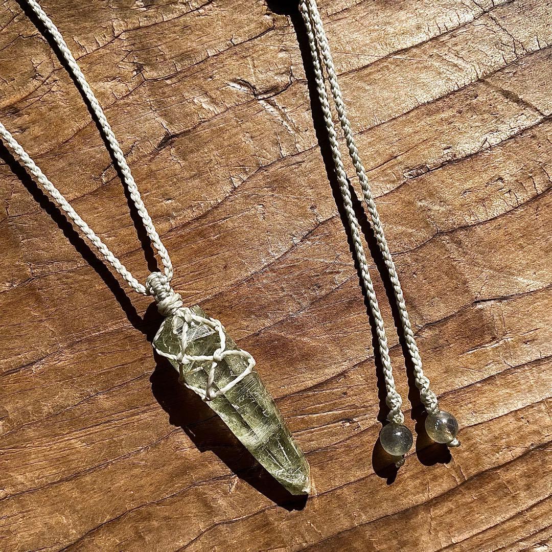 ヒマラヤ水晶 ガネッシュヒマール ＊ マクラメネックレス ペンダント 12