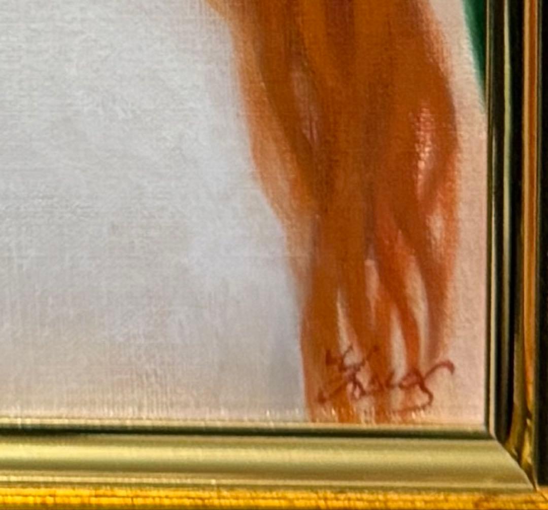 油彩画　「 Innocent κ」＊真作作品　M3号 額縁付き