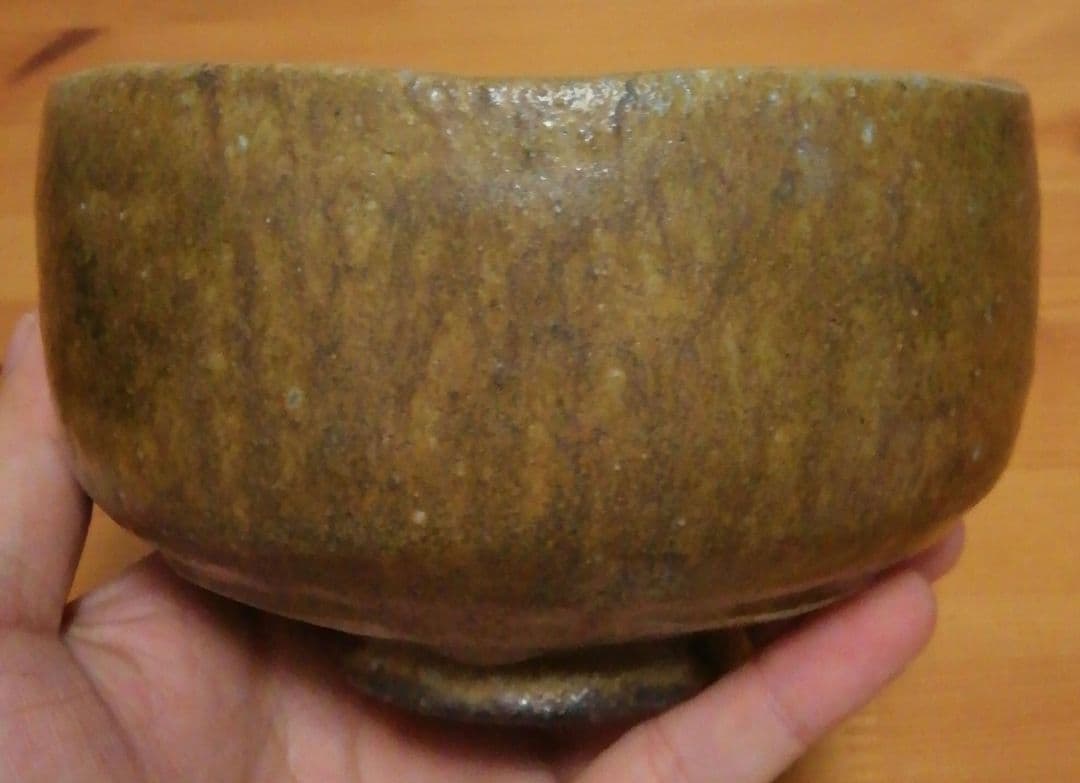 伊勢崎創作　備前焼　黒　茶碗　共箱　略歴付　茶道具