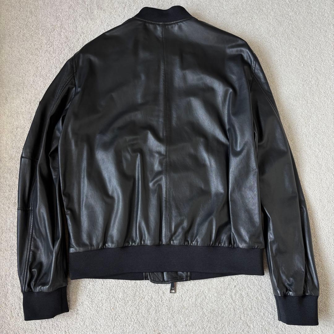極美品 エンポリオアルマーニ 黒タグ レザージャケット 2WAY 2XLサイズ