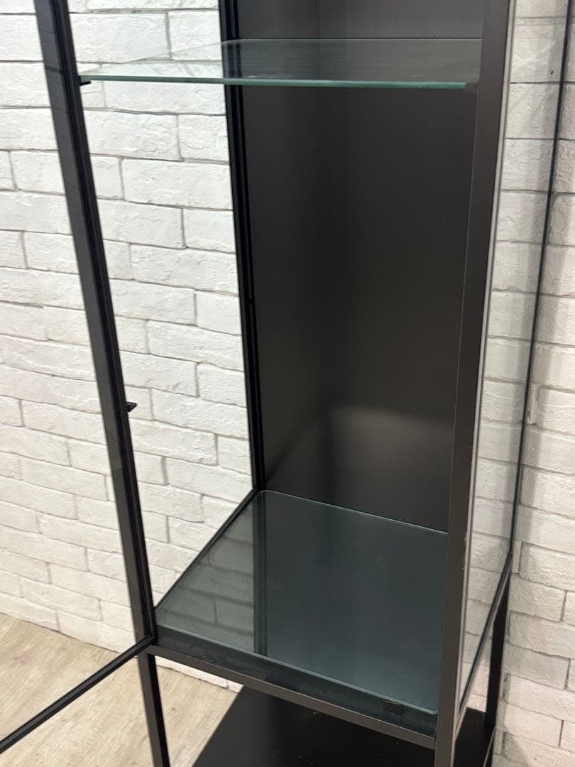 ②【東京都内23区配送無料】イケア　ガラス　コレクション　ケース　キャビネット