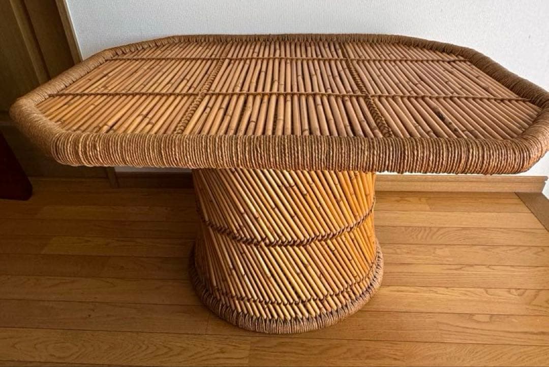 希少激レア！　ラタンテーブル　アンティーク