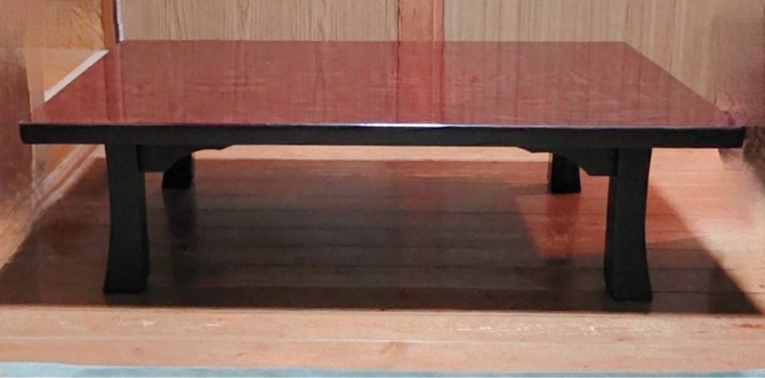 1950年代製アンティーク欅レトロ和机センターテーブル家具漆塗り鏡面系塗装座卓