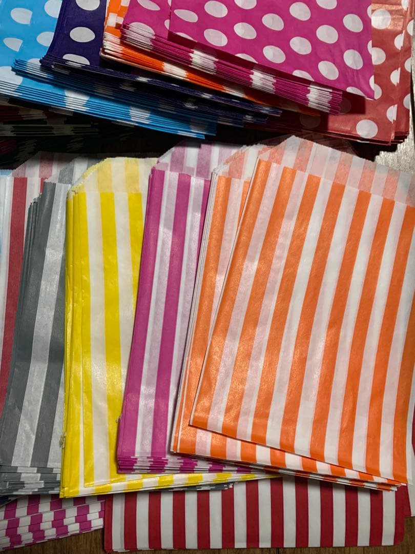 海外紙物　人気イギリス　キャンディ袋　カラフルセット　24種　大量！！　480枚