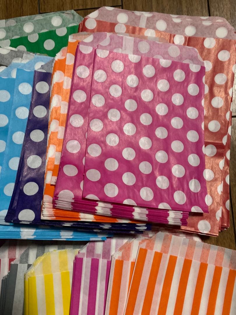 海外紙物　人気イギリス　キャンディ袋　カラフルセット　24種　大量！！　480枚