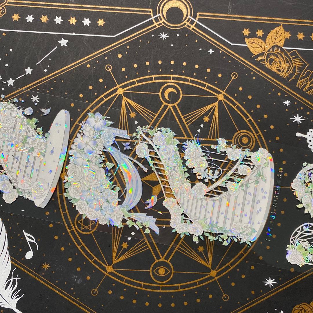 【9189】海外　マステ中古巻　貝殻光マスキングテープ　お花　ガーデン　残量多め