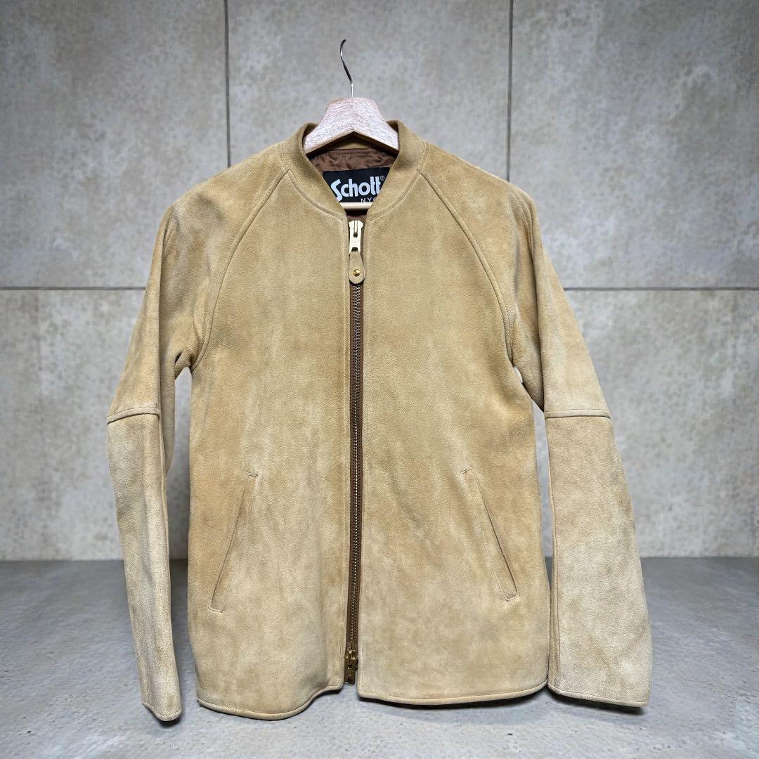 い*じ様 【美品・定価7万】Schott JS別注 スエードファラオコート 36