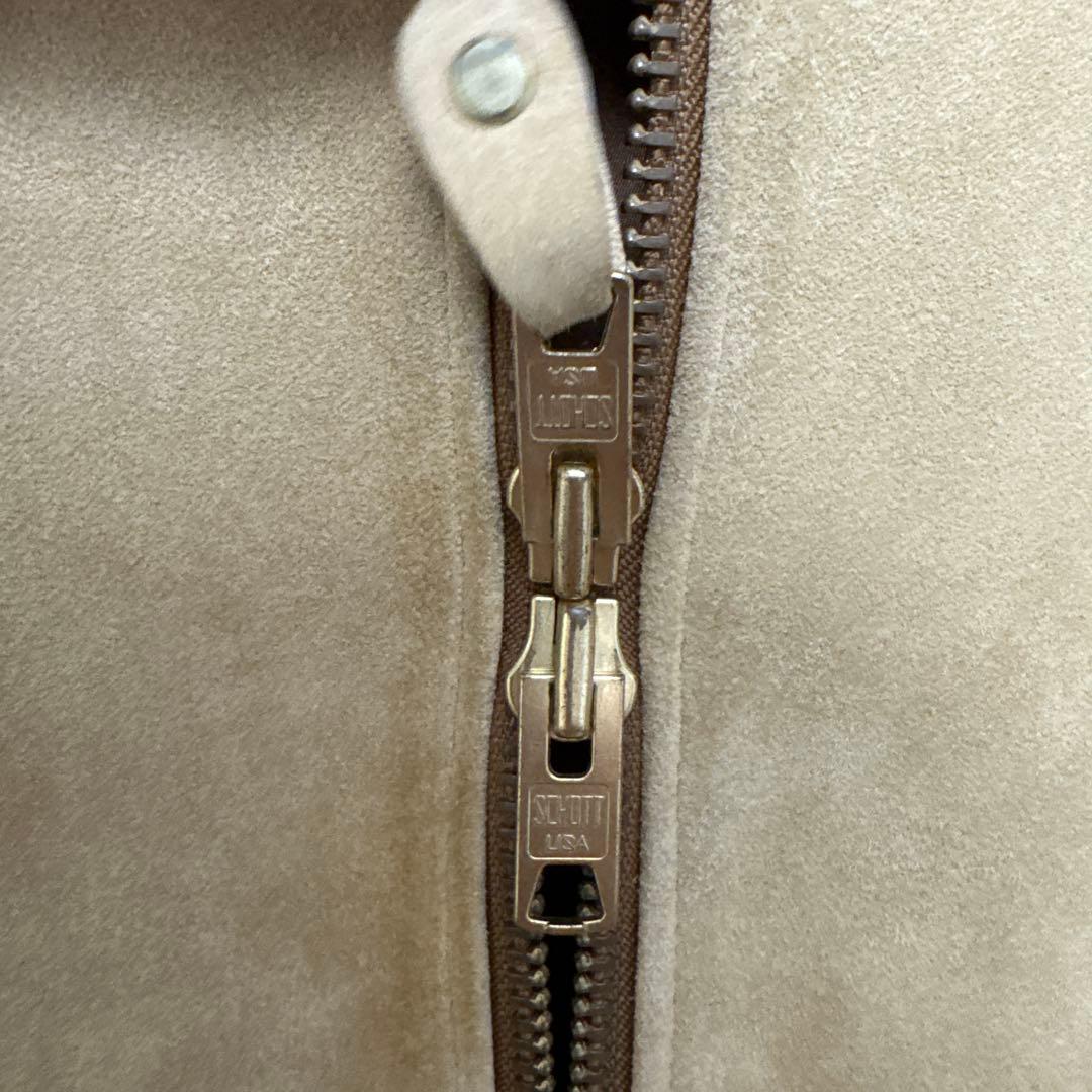 い*じ様 【美品・定価7万】Schott JS別注 スエードファラオコート 36