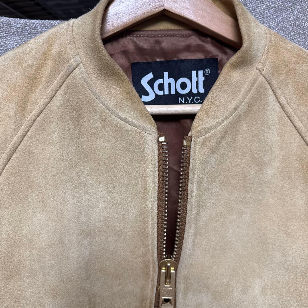 い*じ様 【美品・定価7万】Schott JS別注 スエードファラオコート 36