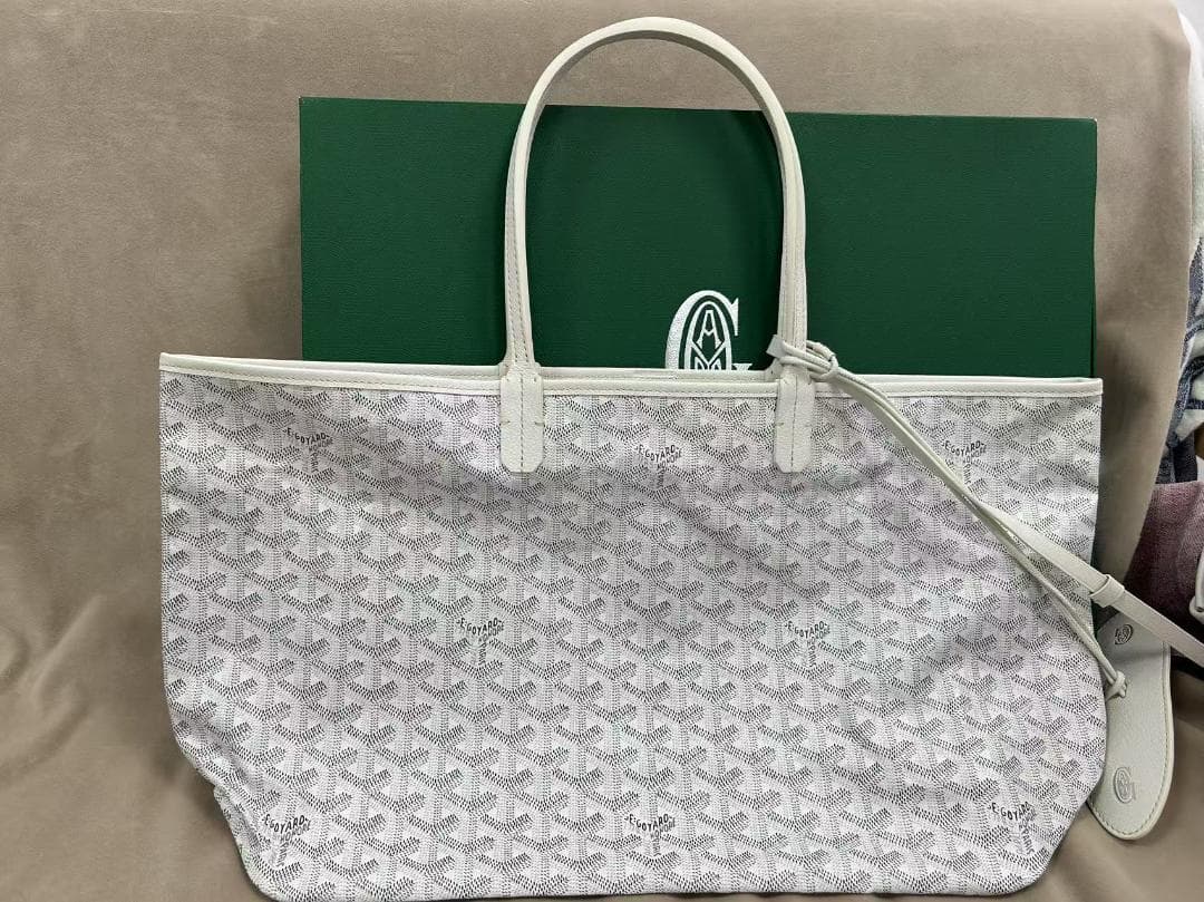 GOYARD PM ホワイト レディース PVC レザー トート