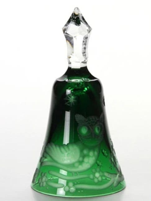 マイセンクリスタル ディナーベル フクロウ(グリーン) 11cm