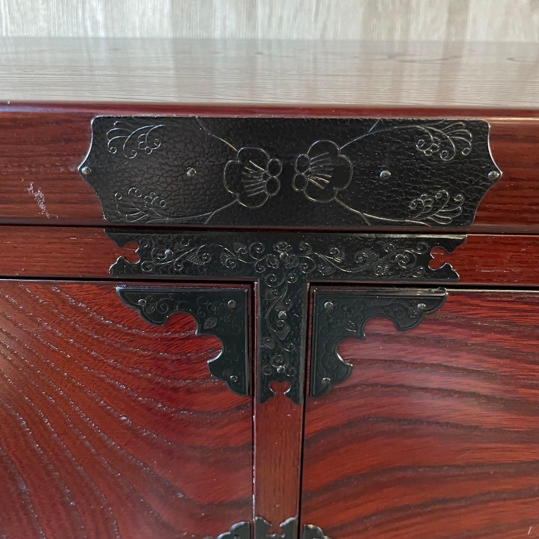 飛鳥工芸家具 車箪笥 民芸箪笥 4段チェスト 欅 和製アンティーク 民芸家具