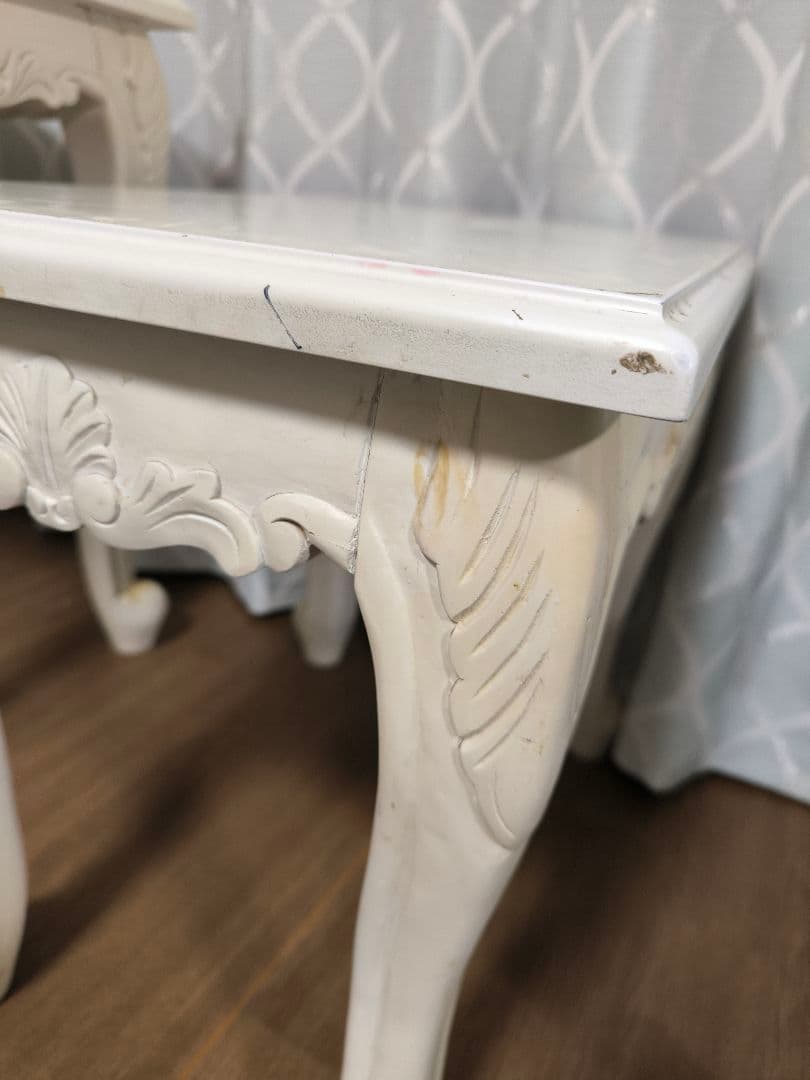 【5/15まで値下】ネストテーブル　ロココ調　猫足　三点セット　アンティーク　姫