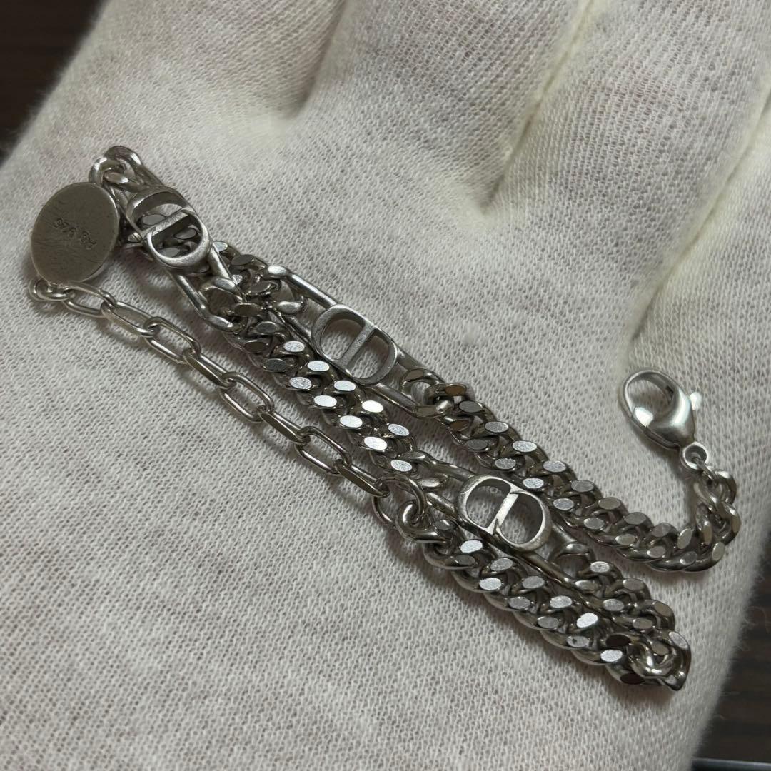 ［美品］ディオール　CD Icon チェーンリンクブレスレット　シルバー　925