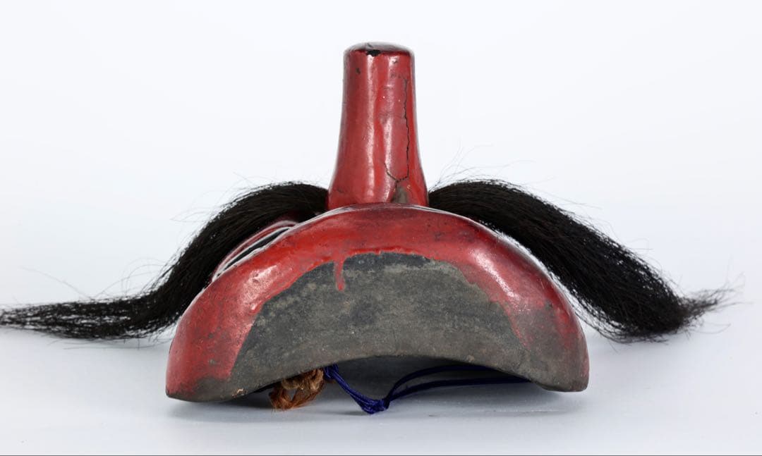 木彫神楽面 小天狗 赤天狗 古面 縁起物 魔除け 能面 狂言面 古美術 骨董品