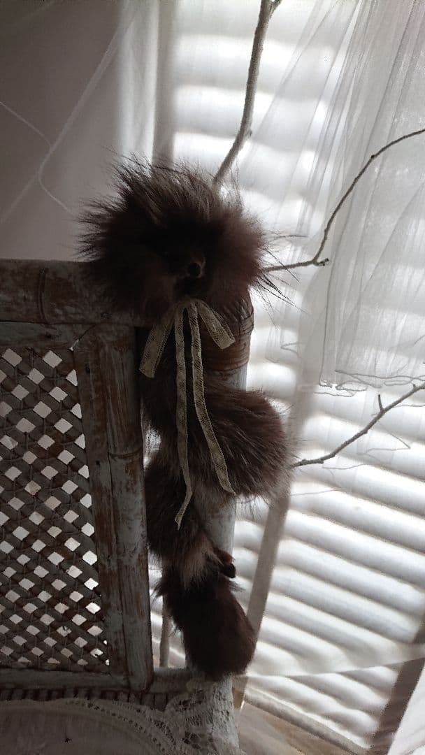 アンティークバテンレースのバンブーチェア 右の一点のみ 痛みあり