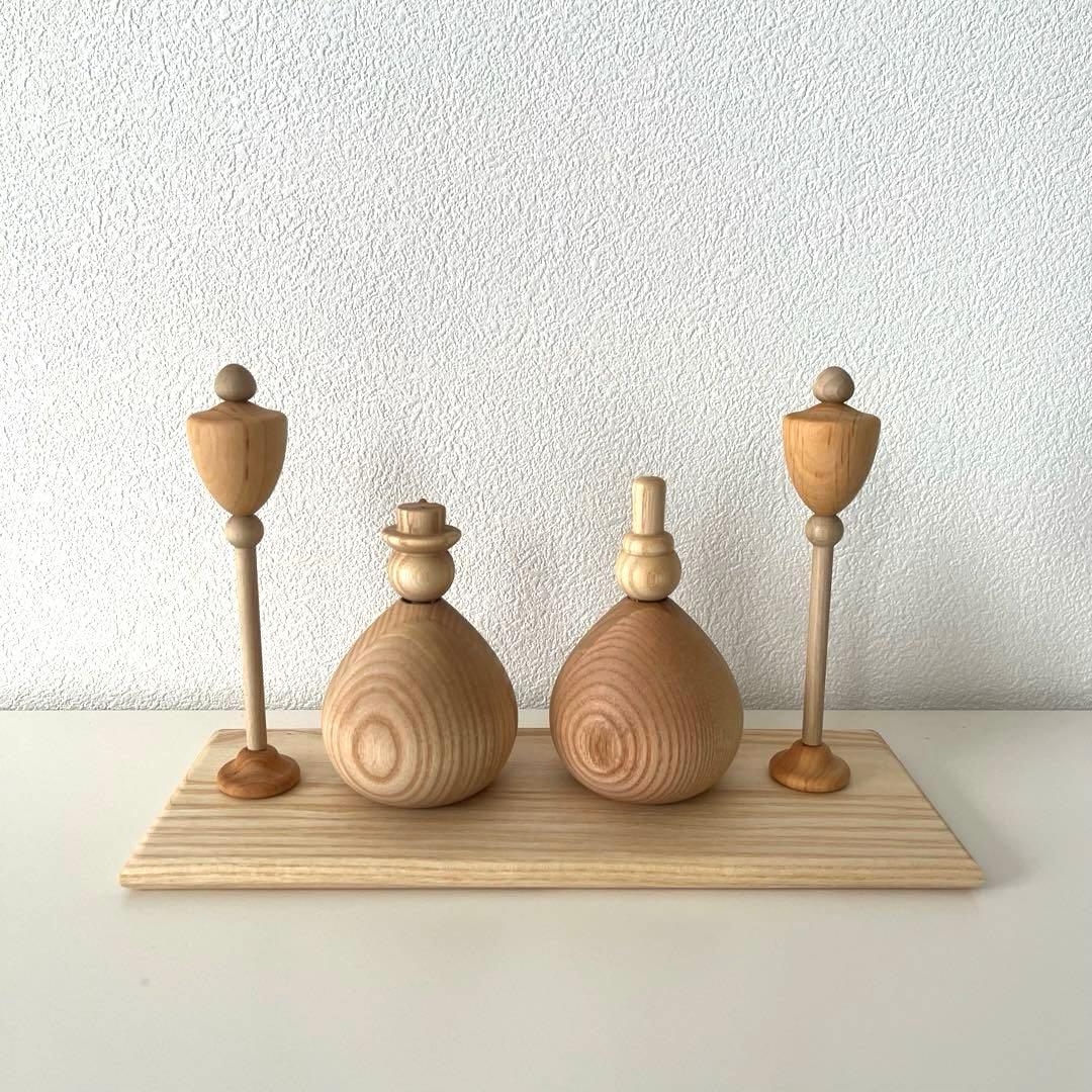 【新品/正規品】lemi toys木製雛人形　コンパクト　おひなさま