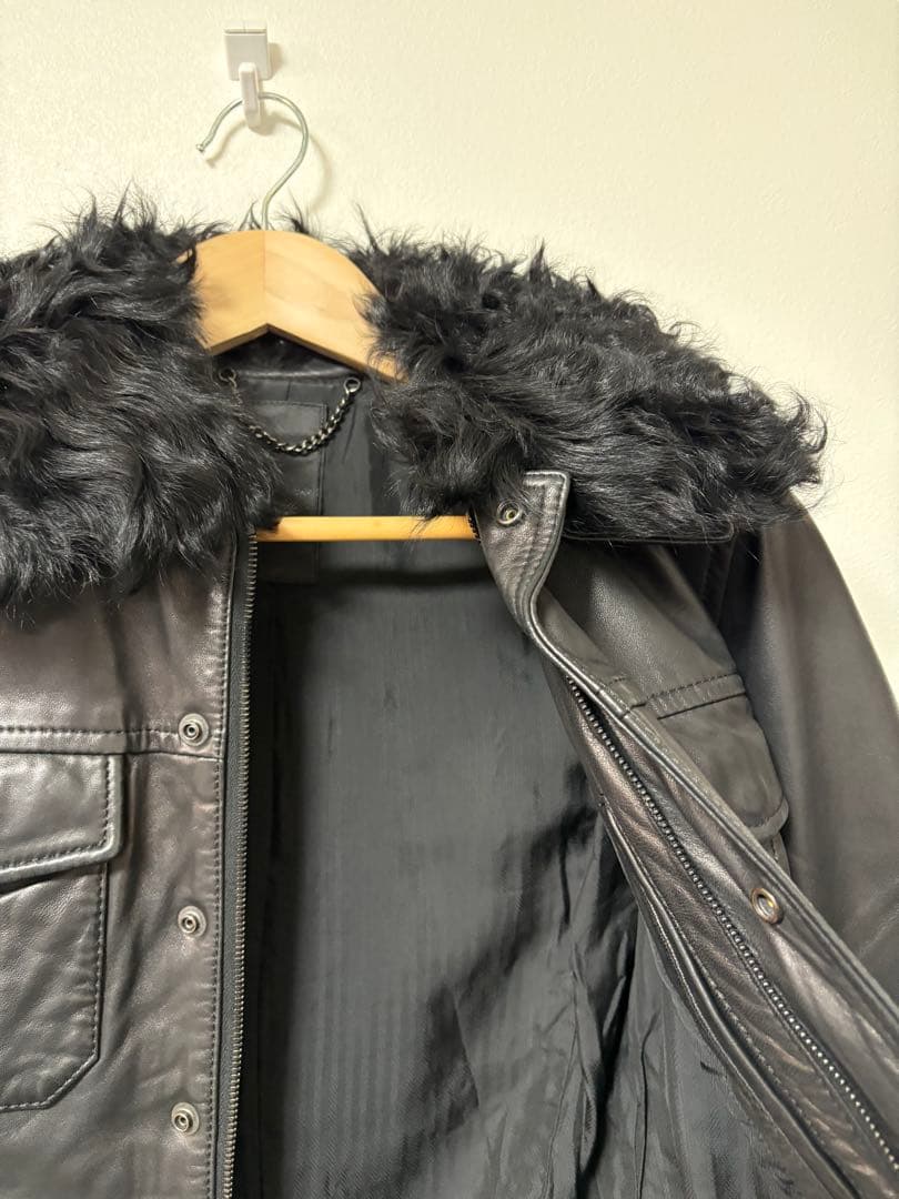 襟ファー シングルライダース