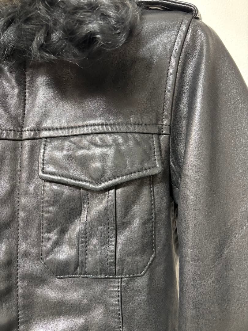 襟ファー シングルライダース