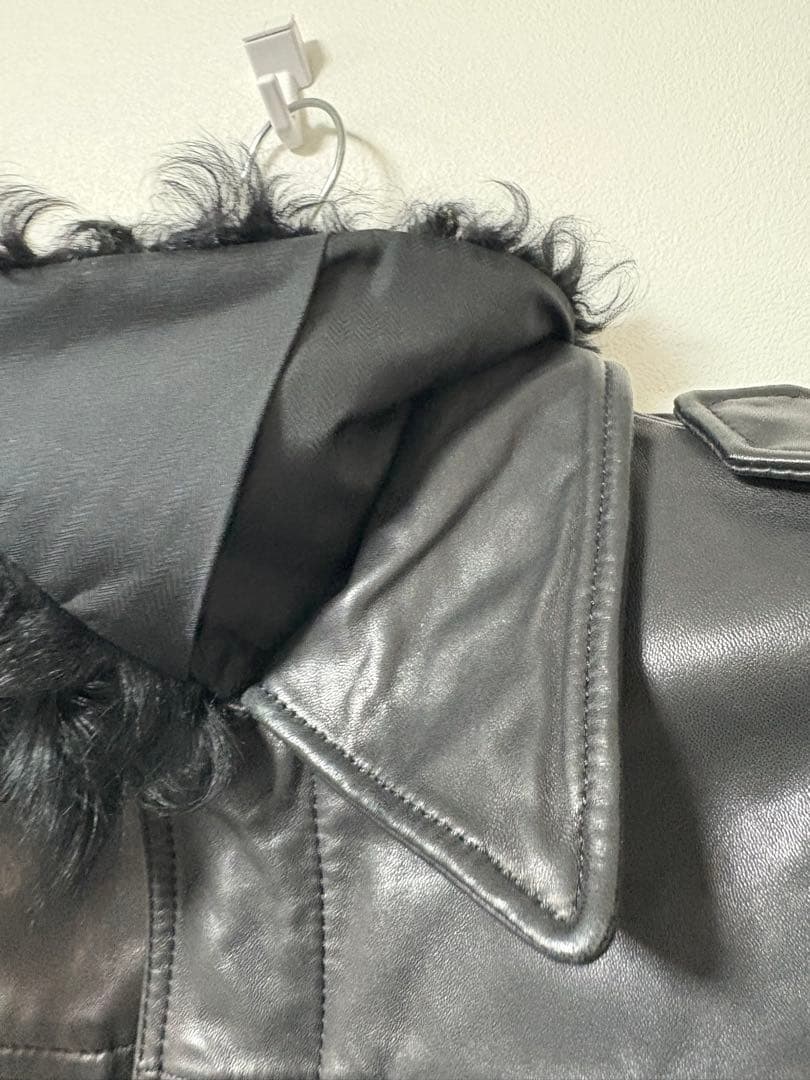 襟ファー シングルライダース