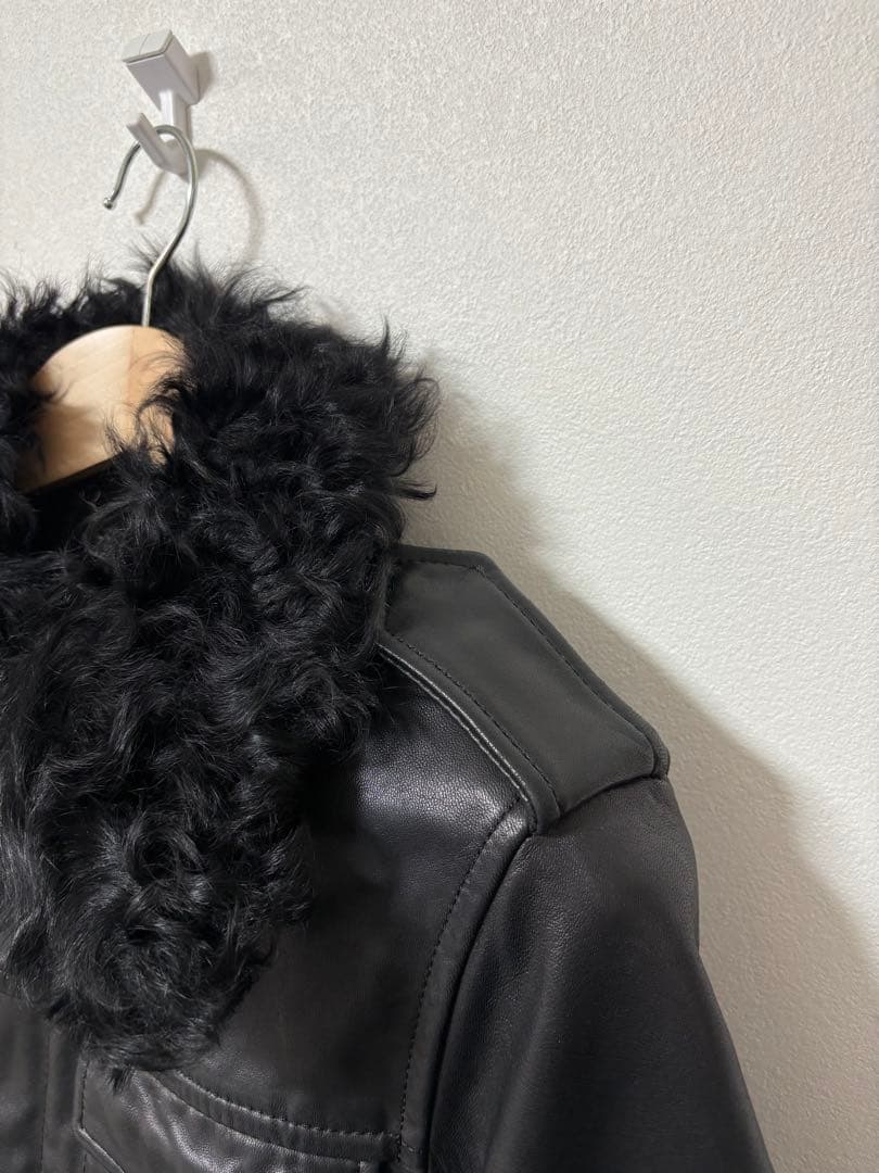 襟ファー シングルライダース