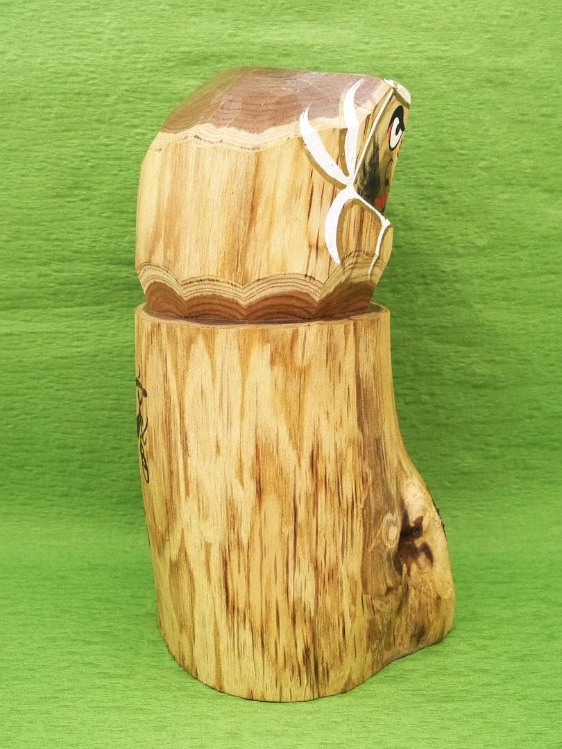 一刀彫 木製 だるま 27cm 戸田寒風 ittobori daruma