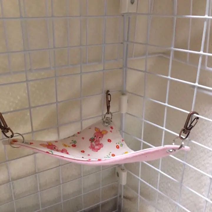 三角コーナーハンモック（うさぎとヤギ）リバーシブル  2枚組 1250円