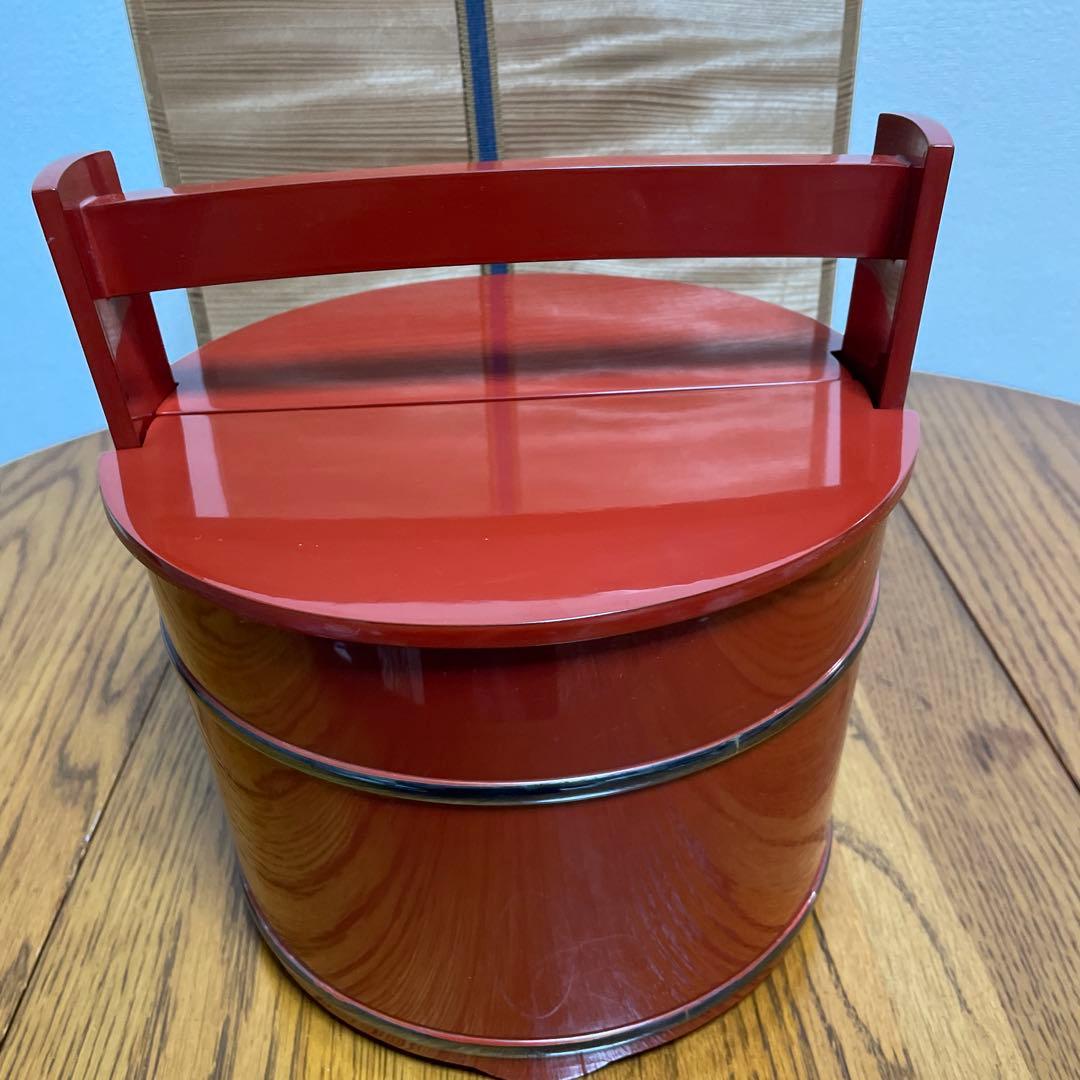 お値下げしました‼️ 茶道具　手桶水指　朱塗