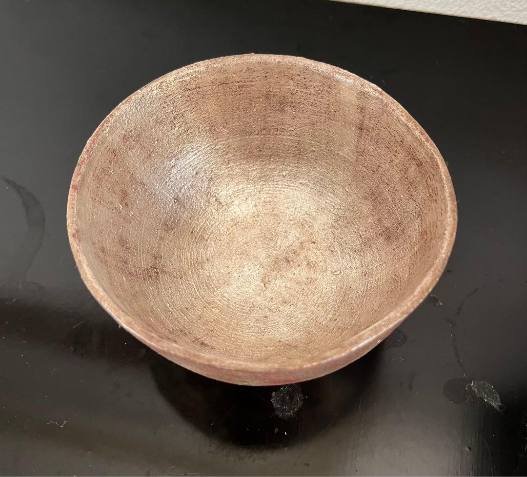 藤平寧　旅茶碗　小服茶碗　茶箱　茶籠　銀彩　ドット柄　ヴィンテージ　茶道