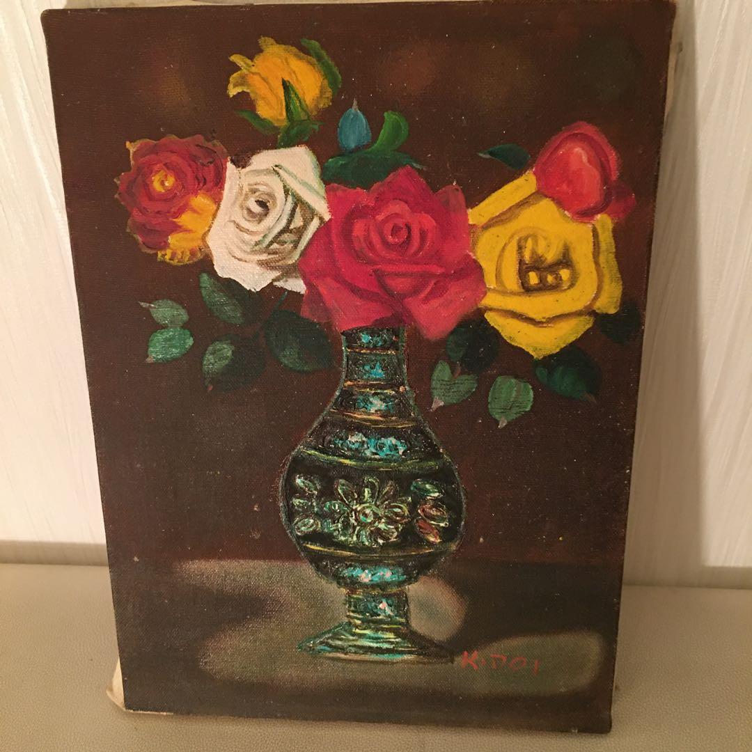 油絵手描き4号カンバス