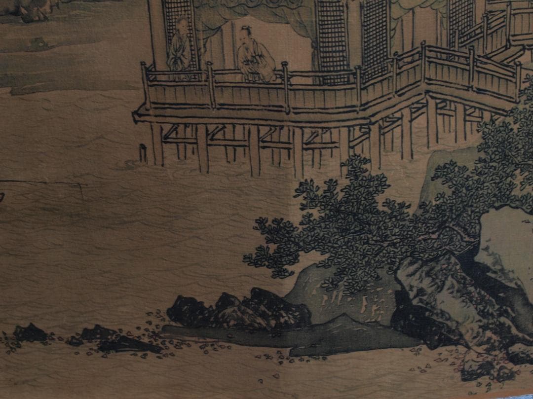 骨董市仕入れ品　中国明時代の掛軸　唐寅作 激安骨董品　BD735A11-7