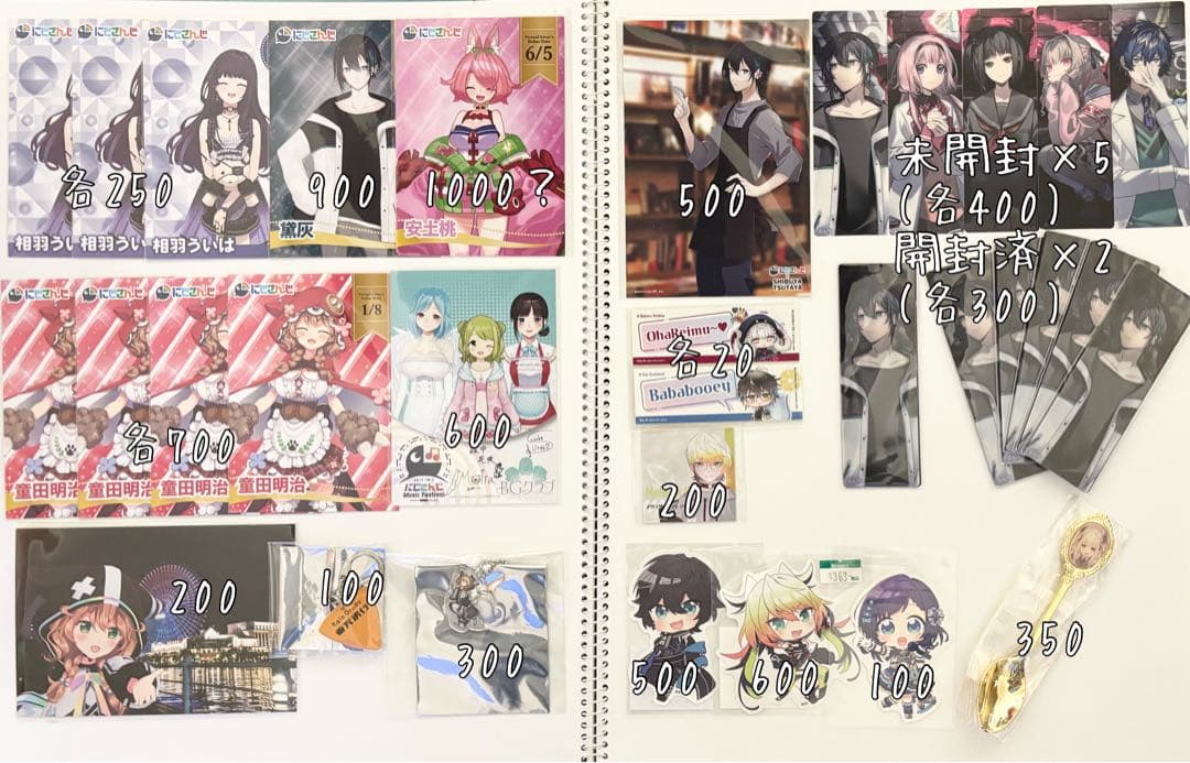 にじさんじ 卒業ライバーグッズ まとめ売り