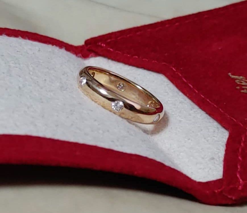 【証明書あり】Cartier　カルティエ　ステラリング　YG　ダイヤ6P　#51