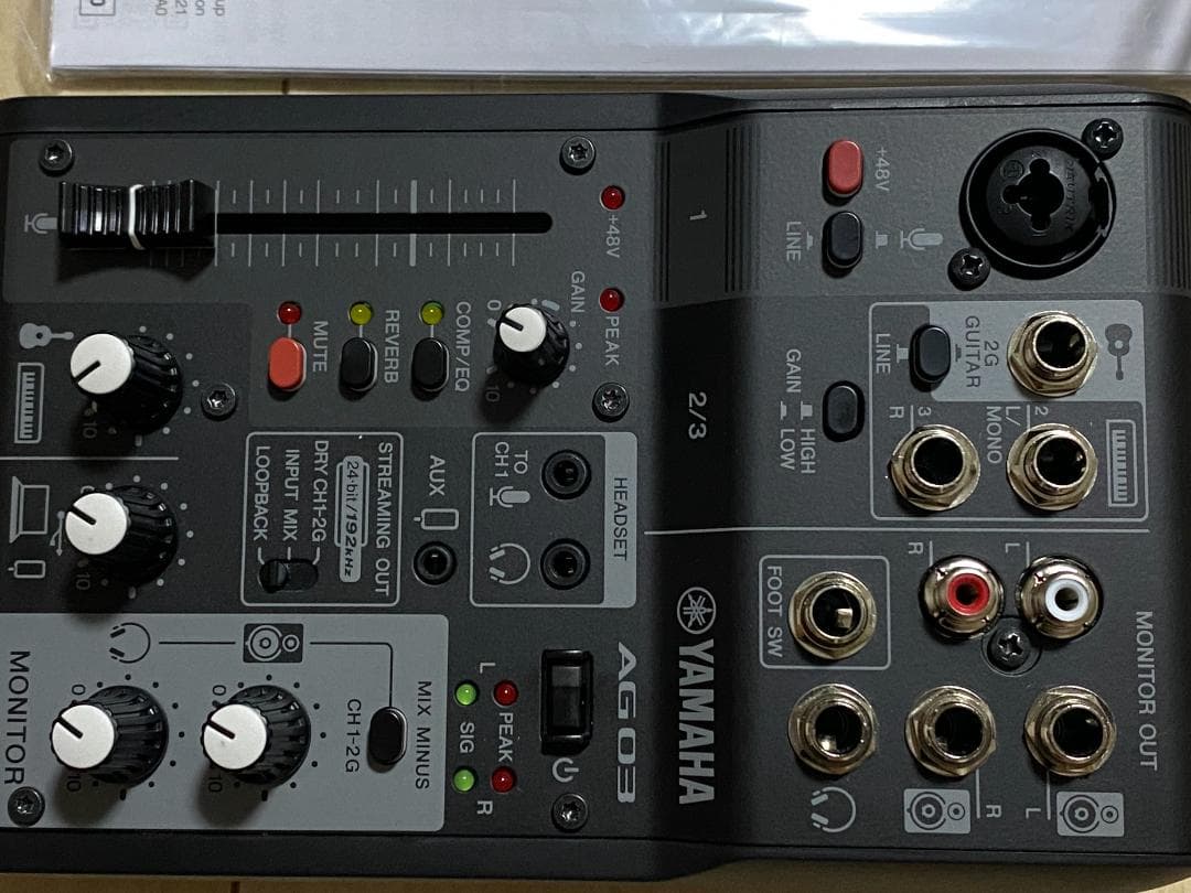 YAMAHA ヤマハ オーディオインターフェース ブラック AG03MK2 B