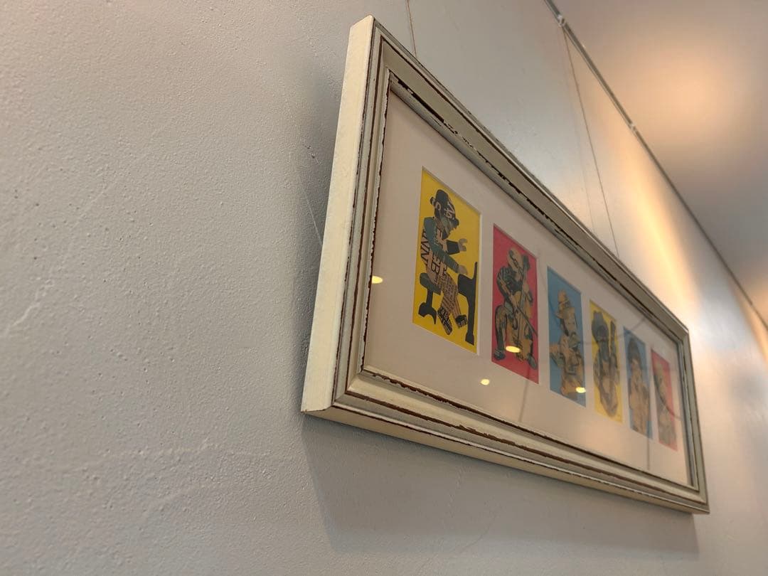 額装付きコラージュアート作品