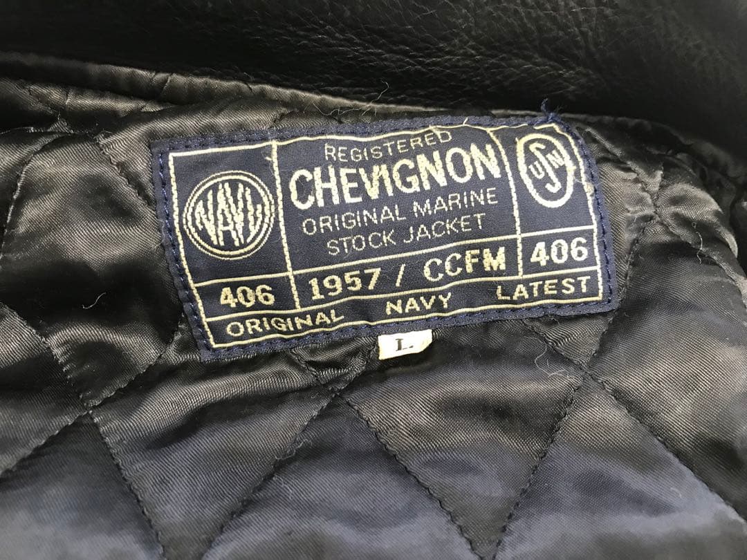 [希少] CHEVIGNON シェビニオン　高級牛革レザージャケット