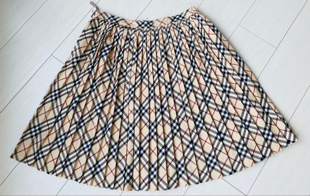 バーバリーブルーレーベル ノバチェック プリーツスカート38