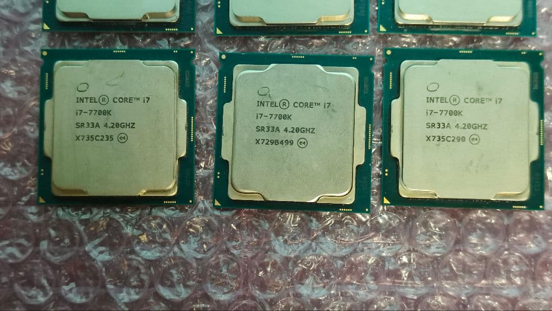 core i7 7700K 9個まとめ売り動作確認済み