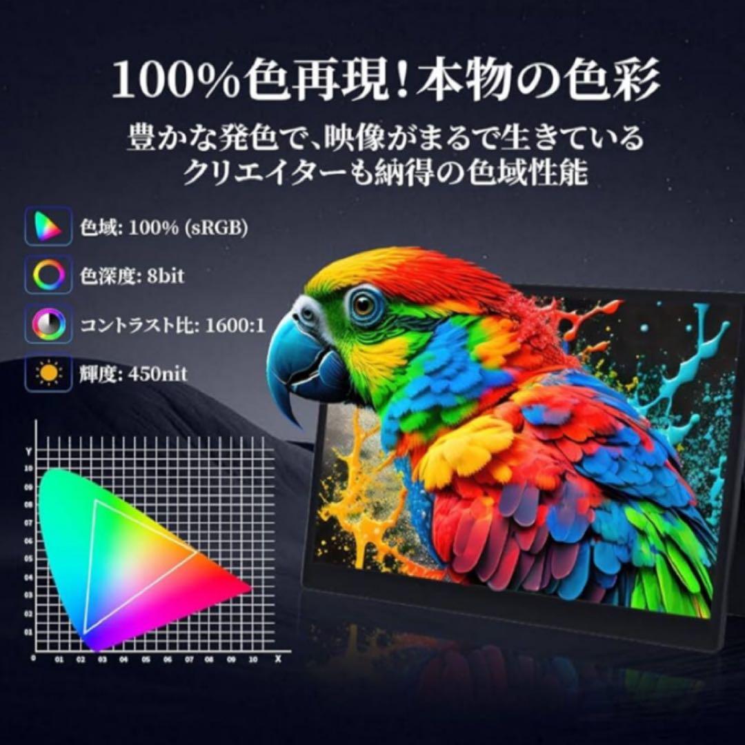 モバイルモニター 4K 15インチ　タッチパネル　ポータブルモニター