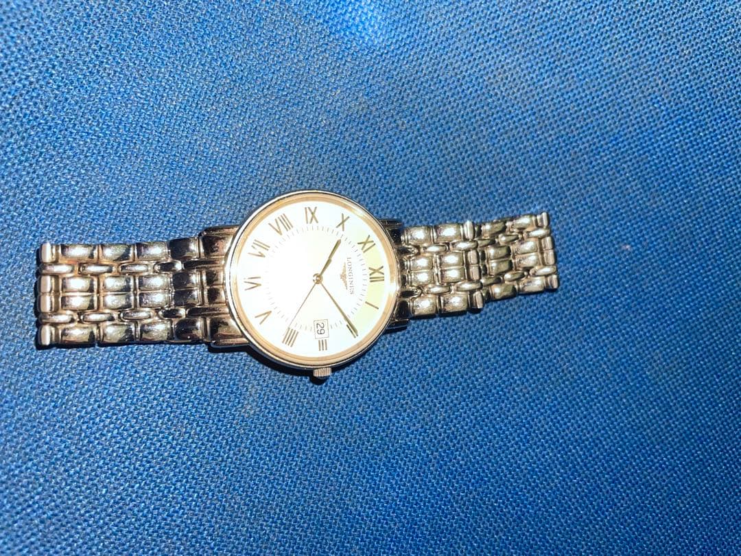 ロンジン　プレザンス　希少　激レア　シルバー クォーツ腕時計 ローマ数字