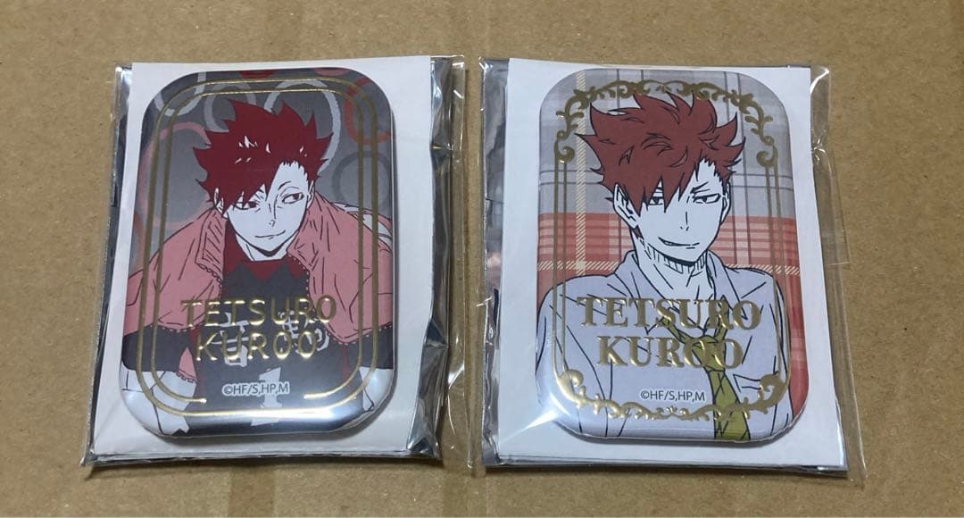 ハイキュー　セブンネット　オフショット　カラー　スクエア缶バッジ　黒尾鉄朗