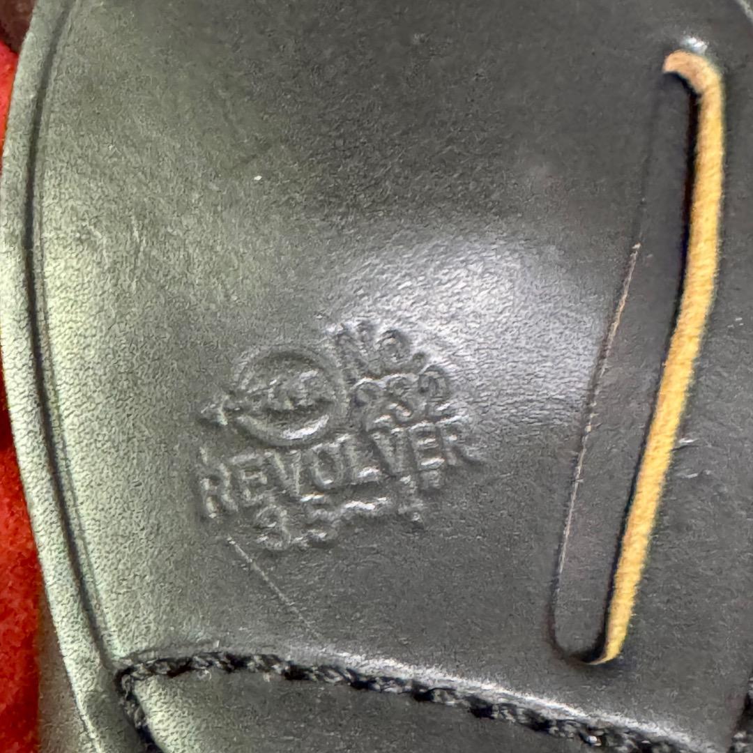 整備済 イーストA 革製 4インチ リボルバー用 ヒップ ホルスター 右利き用