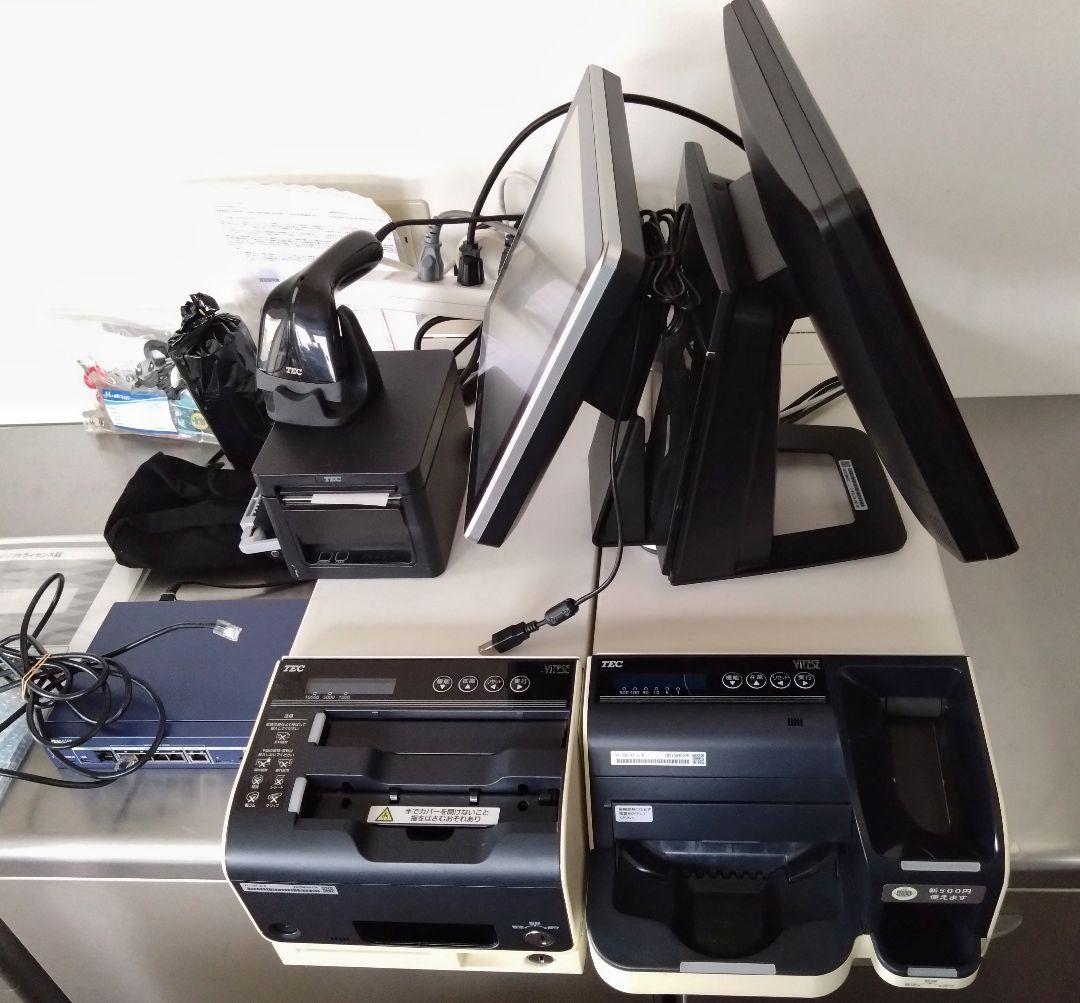 【中古】東芝TEC POSレジ 飲食店向セルフ会計システム 一式 美品