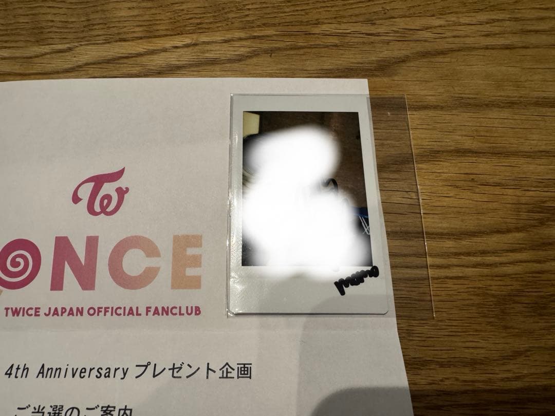 TWICEモモ ONCEJapan 4th anniversaryサイン入チェキ