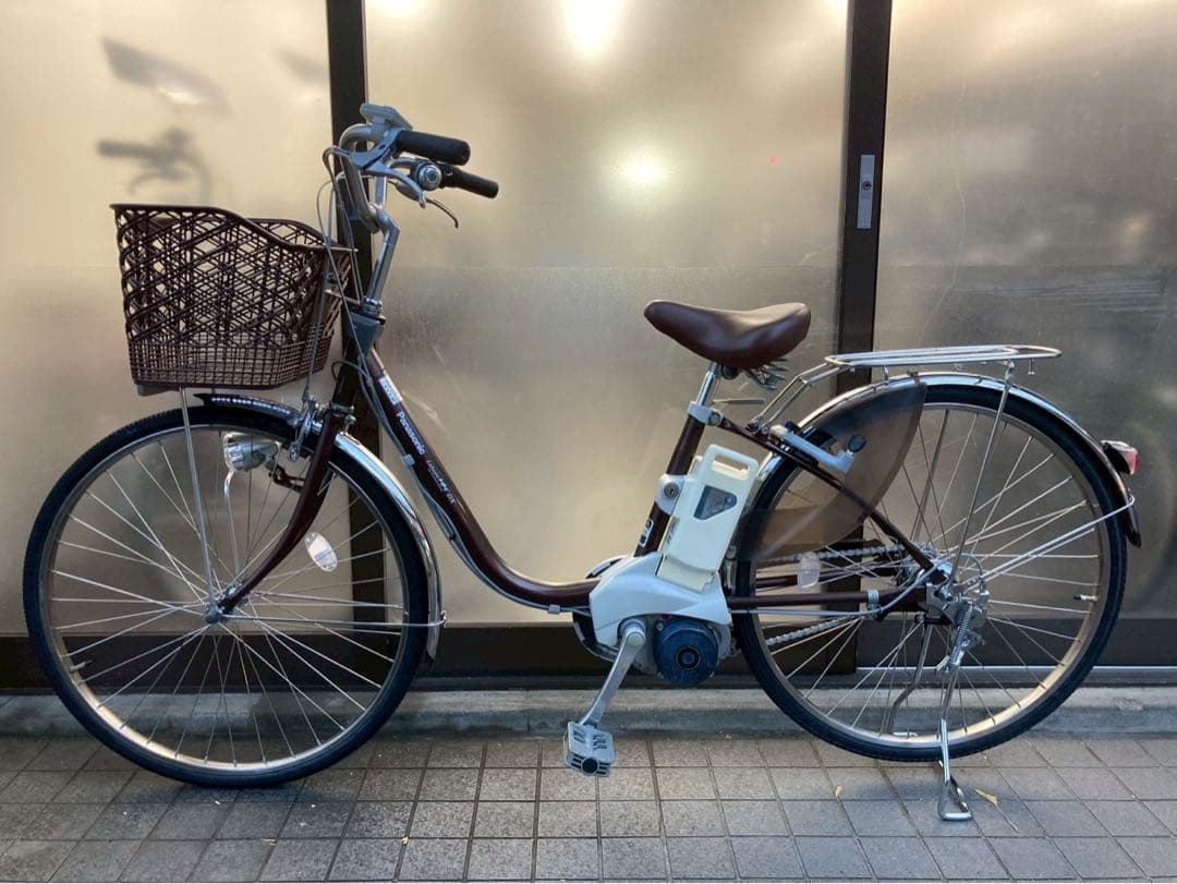 中古電動自転車　パナソニック　リチウムビビDX 26インチ　ブラウン　横浜