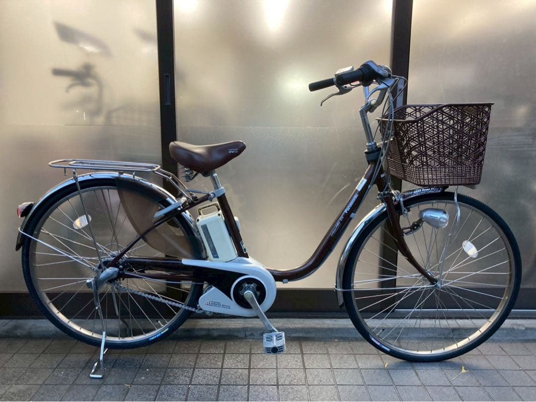 中古電動自転車　パナソニック　リチウムビビDX 26インチ　ブラウン　横浜